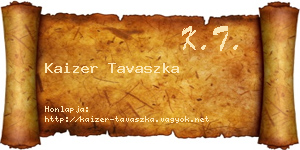Kaizer Tavaszka névjegykártya